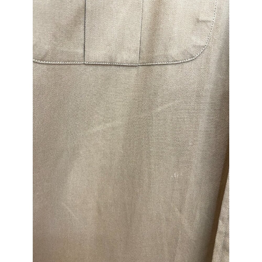 VTG Ralph Lauren Ladies Rough Wear Blouse 80s Khaki Button Front Cotton Size 6 - Picture 6 of 12